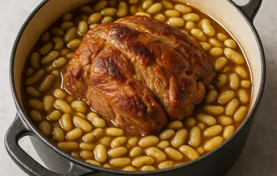 Épaule de porc aux flageolets à l’ancienne