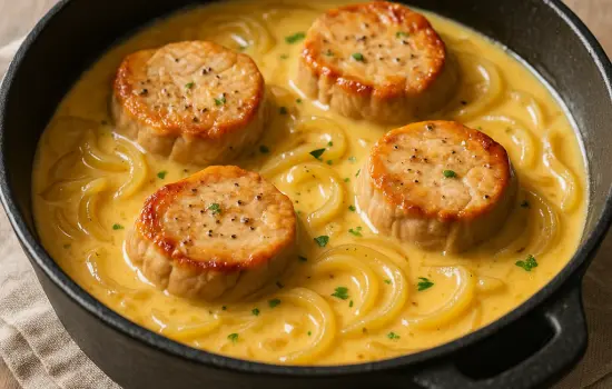 Mignon de porc au maroilles et à la bière