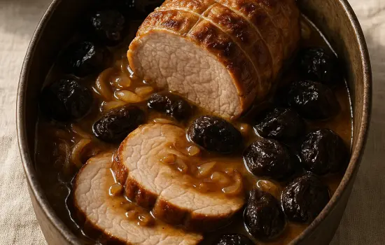Rôti de porc aux pruneaux à l’ancienne
