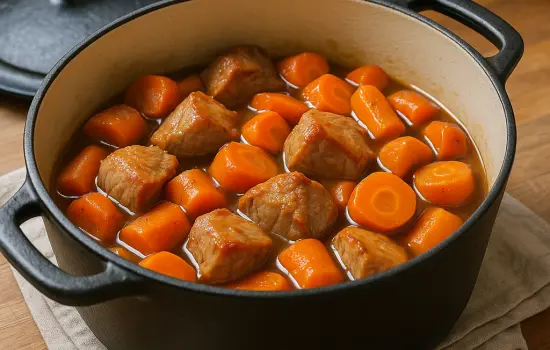 Sauté de porc aux carottes à l’ancienne