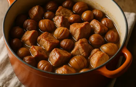 Sauté de porc aux marrons à l’ancienne