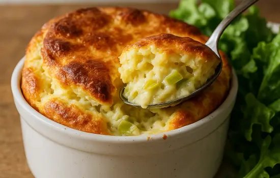 Soufflé au comté et poireaux fondus facile